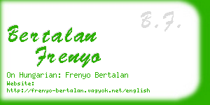 bertalan frenyo business card